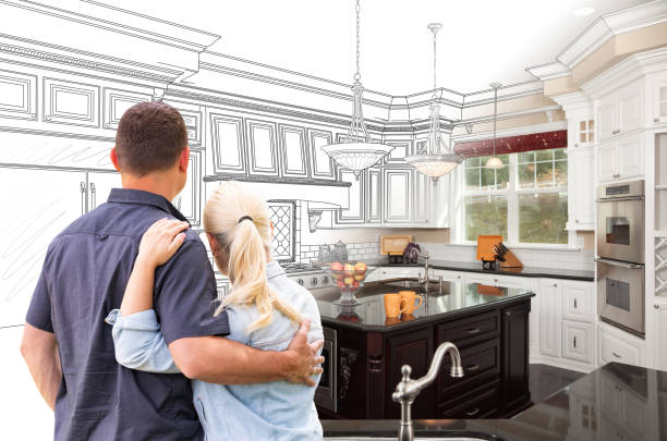 Custom kitchen cabinets installed in a Baltimore home